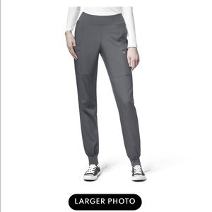 Pewter wonderwink123 jogger pant scrubs tall